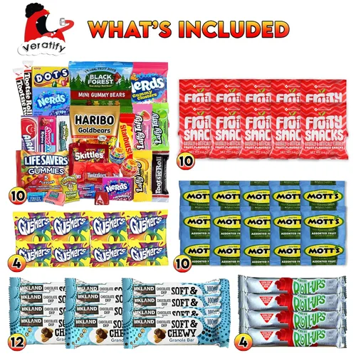 Miniatura 3 de Caja de aperitivos variada, cesta de regalo de surtido (84 unidades) Paquete de regalo variado perfecto para hombres, mujeres, adultos, oficina