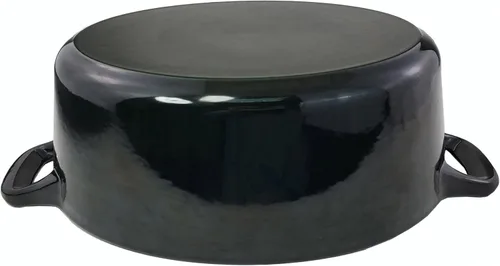 Miniatura 7 de La Cuisine 6240MB - Cacerola ovalada de hierro fundido esmaltado para horno holandés, 6.75 cuartos de galón, 13.0 x 9.8 x 6.3 in, interior esmaltado