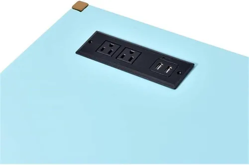 Miniatura 8 de Acme Midriaks - Escritorio de madera con puerto USB en azul y dorado