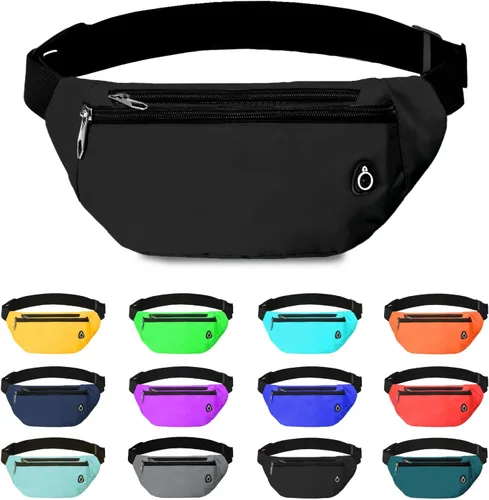 Riñonera cruzada para mujeres y hombres, riñonera deportiva resistente al agua, bolsa de cinturón para viajes, senderismo, correr