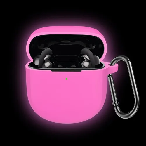 LEFXMOPHY Funda rosa para auriculares Bose QuietComfort 2 2022, funda protectora de silicona que brilla en la oscuridad Rosa (Glow Pink)