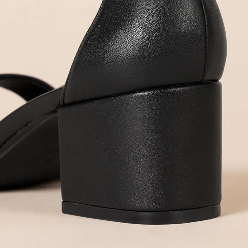 Miniatura 6 de Tienda Essentials Sandalias de tacón con dos correas para mujer