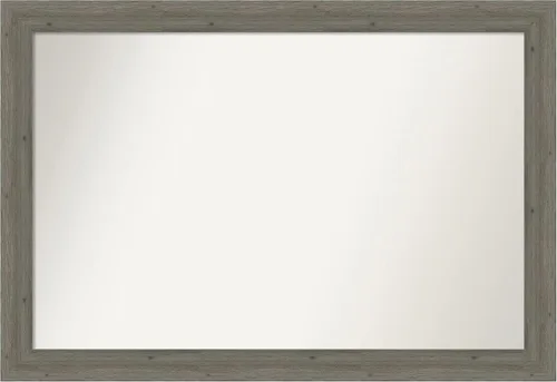 Miniatura 221 de Amanti Art Espejo de pared personalizado no biselado (24.5 x 24.5 pulgadas), marco gris marrón alta, varios tamaños personalizados, espejo de baño