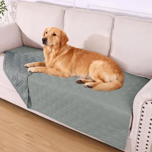 Miniatura 38 de hyha Manta impermeable para perros, manta reversible para cama de mascotas, funda suave para sofá/sillón lavable para perros, fundas impermeables