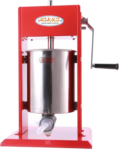 Miniatura 11 de Hakka - Embutidor de salchichas de 11 libras/5 L, dos velocidades de llenado de acero pintado en aerosol vertical 7-11 libras