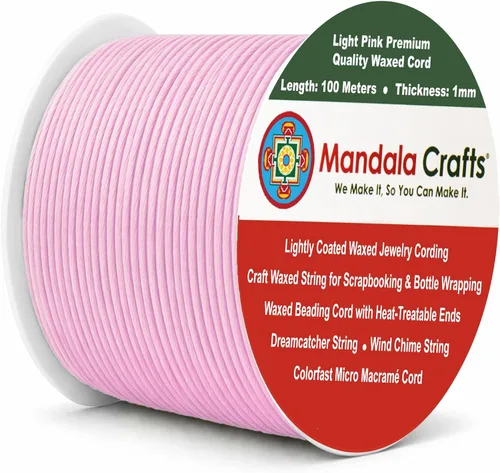 Miniatura 139 de Cuerda Mandala Crafts 0.03 pulgadas 109 yardas para hacer joyería, artesanía, macramé, cuerda de algodón encerado Negro