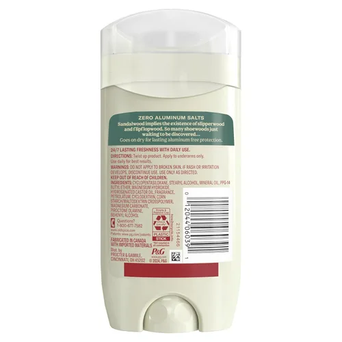 Miniatura 8 de Old Spice GentleMan's - Desodorante de tacto seco sin aluminio para hombres, frescura duradera 24/7, suave para la piel con acondicionadores