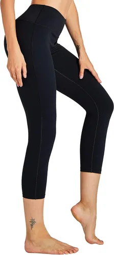 COOLOMG - Mallas de yoga para mujer, mallas de running, mallas de cintura baja, mallas de entrenamiento para el gimnasio con bolsillos ocultos