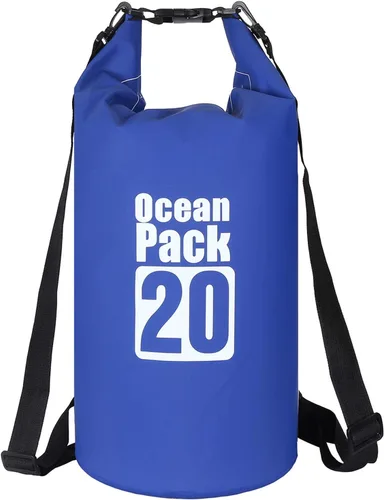 Miniatura 53 de 2L/3L/5L/10L/15L/20L/30L 500D Lona resistente PVC impermeable bolsa seca saco para kayak/canoa/pesca/rafting/natación/campamento/snowboard Rosado