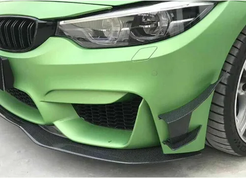 Miniatura 7 de x xotic tech Alerón divisor de aletas de parachoques delantero exterior Canard, patrón de fibra de carbono, compatible con BMW M3 M4 F80 F82 F83