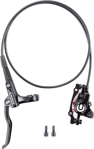 Cyclon Juego de Frenos de Disco Hidráulicos MTB, Frenos Hidráulicos de Aleación de Aluminio Negro/Rojo para Bicicleta de Montaña, Freno Hidráulico