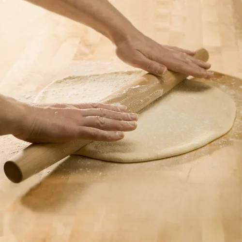 Miniatura 4 de Rodillo francés (18 pulgadas/45.72 cm), rodillo de madera para fondant, corteza de pastel, galletas, pastelería, masa, diseño cónico y construcción