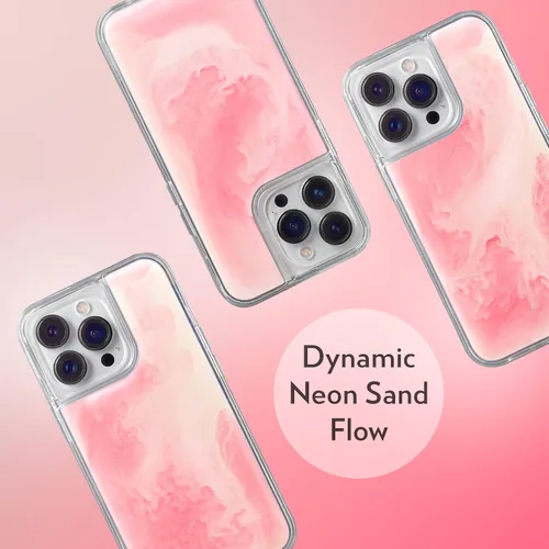 Miniatura 2 de SteepLab Flowing Neon Sand - Funda líquida para iPhone 13 Pro (2021, 6.1 pulgadas), protección de cuerpo completo con bisel elevado