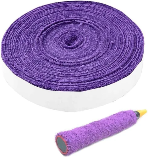 Miniatura 11 de ITODA Toalla de raqueta de tenis de bádminton, pegamento de mano de algodón antideslizante para sudar, raqueta de bádminton, cinta para el sudor