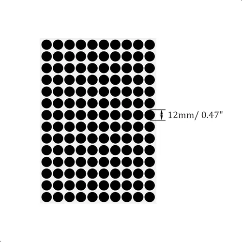 Miniatura 2 de Adhesivos autoadhesivos para agujeros de tornillo, 2 mesas 140 en 1, tapas autoadhesivas para tornillos a prueba de polvo, 0.472 in, color negro
