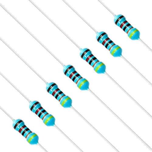 Miniatura 16 de Chanzon 100pcs 1/4W (0.25W) 62 Ohmios Resistencia fija de película metálica Ohmios 0.01 ±1% Tolerancia 62R MF Resistencias de orificio pasante