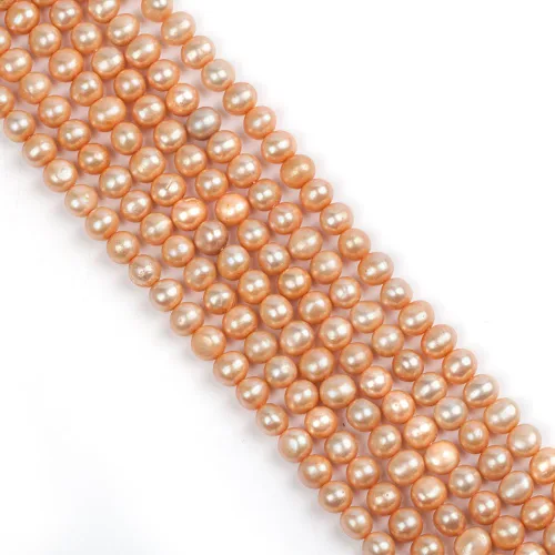 Miniatura 45 de Cuentas de perlas de arroz de agua dulce naturales de 0.35 a 0.35 pulgadas, perlas auténticas de 14 pulgadas, cuentas sueltas para hacer joyas