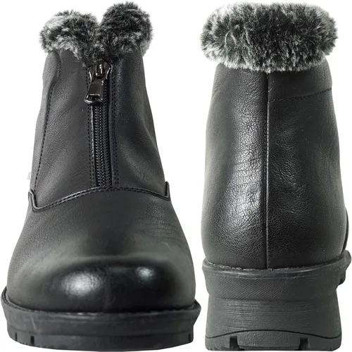 Miniatura 3 de KOZI Freno de hielo de Canadá para mujer, impermeable, para invierno, nieve, antideslizante, con forro de piel, doble cremallera o cremallera
