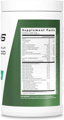 Miniatura 2 de JYM Greens Super Food Powder para rendimiento, sandía, pepino, espirulina, champiñones, vitaminas, brócoli y brócoli, hombres y mujeres, 30 porciones