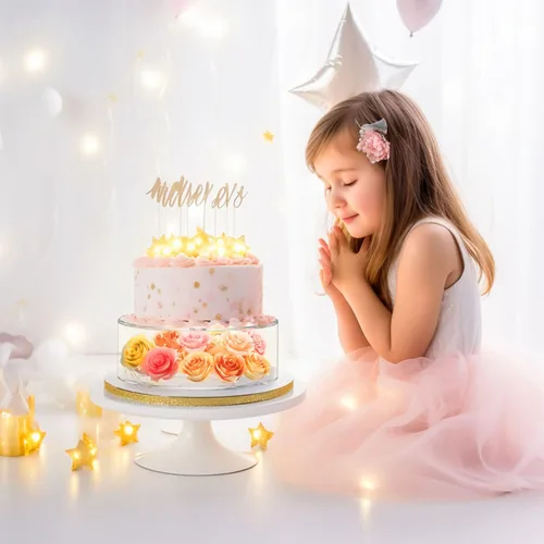 Miniatura 4 de NPPLUS 2 PCS Soportes de Acrílico Rellenables para Tartas, Elevador de Tartas, Nivel de Tartas, Elevador de Exhibición Cilíndrico Redondo, Caja