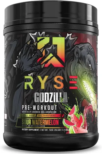 Miniatura 12 de RYSE Godzilla X Noel Deyzel - Polvo de preentrenamiento – BlackBerry Lemonade – 400 mg de cafeína, preentrenamiento de alto estímulo para hombres