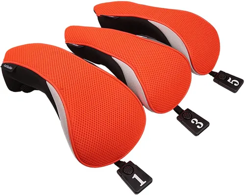 Miniatura 5 de Sword &Shield sports 3 unids/set conductor # 1 3 5 Fairway cubierta de madera del club de golf Headcover Negro