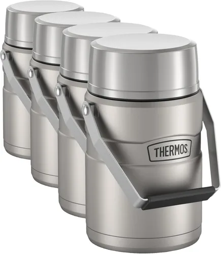 Miniatura 13 de THERMOS Stainless King Tarro de alimentos aislado al vacío con 2 insertos de contenedor de almacenamiento, 47 onzas, acero inoxidable mate Mate