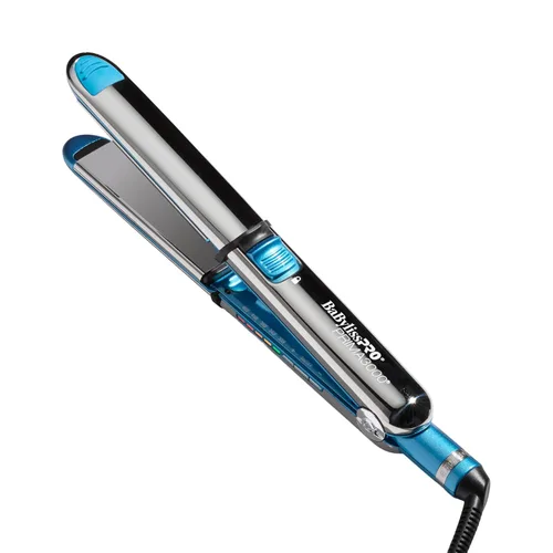 BaBylissPRO Nano Titanium Prima Ionic Hair Straightener – Professional Flat Iron & Curling Iron in One for Stylists, Pro Styling Hair Tool Azul