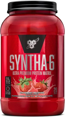 Miniatura 21 de BSN SYNTHA-6 Proteína de suero de leche en polvo con caseína micelar, aislado de proteína de leche, sabor a masa para pastel de chocolate, 48