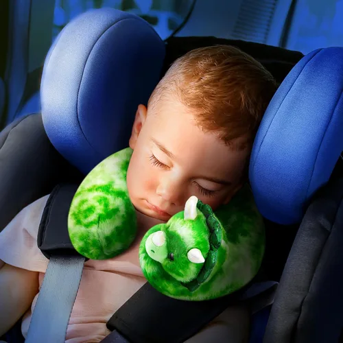 Miniatura 5 de Cloudz Almohada de cuello de viaje en avión súper suave y suave para niños, mantiene a los niños cómodos y apoyados con un amigo mientras viajan
