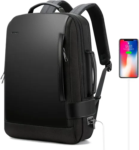 Miniatura 8 de BOPai Mochila inteligente ampliable grande de 15.6 pulgadas para viajes, resistente al agua, antirrobo, mochila para laptop con carga USB, mochila