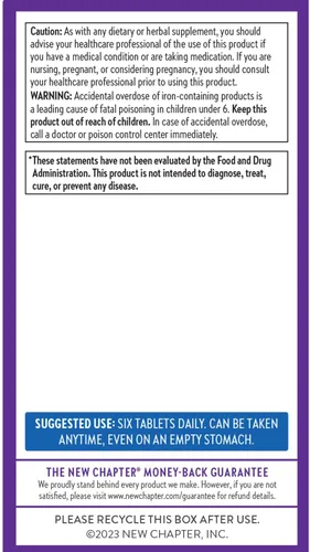 Miniatura 7 de New Chapter Tiny Tabs Multivitamínico con más de 20 nutrientes para el sistema inmunológico, energía celular y apoyo al estrés, incluyendo vitamina