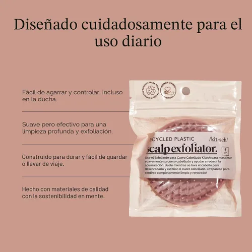 Miniatura 5 de Kitsch Masajeador de cuero cabelludo para el cuidado del cabello - Depurador de cuero cabelludo, cepillo de champú y exfoliante para todo