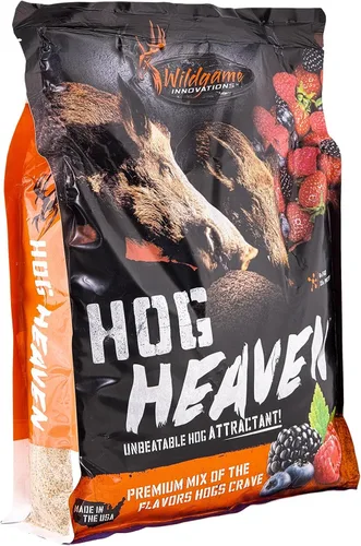 Miniatura 4 de Wildgame Innovations Hog Heaven - Atrayente de caza de 5 libras Alimento granular de cerdo nutritivo con sabor a bayas de larga duración, potente