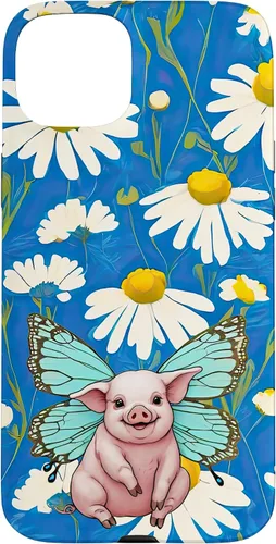 Miniatura 9 de Adorable pig piglet with butterfly wIngs daisy flower sweet Case for iPhone 12 mini