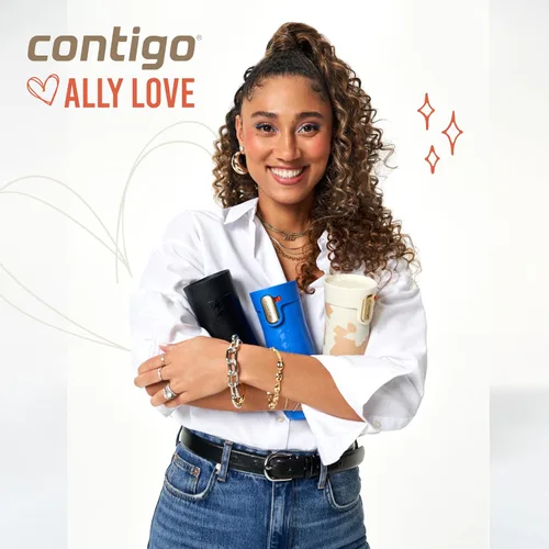 Miniatura 2 de Contigo x Ally Love - Taza de viaje de acero inoxidable aislada al vacío con Autoseal y tapa fácil de limpiar, a prueba de derrames, mantiene