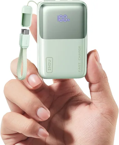 Miniatura 12 de INIU Cargador Portátil Mini, Pequeña Batería de Bolsillo de Carga Rápida de 45W PD de 10000mAh, USB C Entrada y Salida, Esencial de Viaje