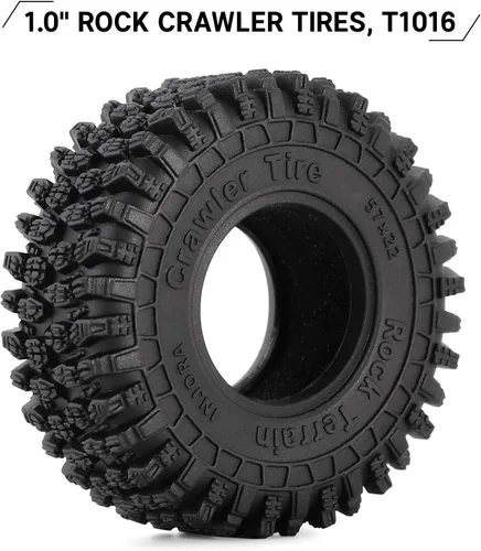 Miniatura 2 de INJORA Neumáticos 1.0 - Neumáticos S5 Super Blandos y Adhesivos de 57 * 22mm para TRX4M Axial AX24 SCX24 FCX24 Enduro24, T1016
