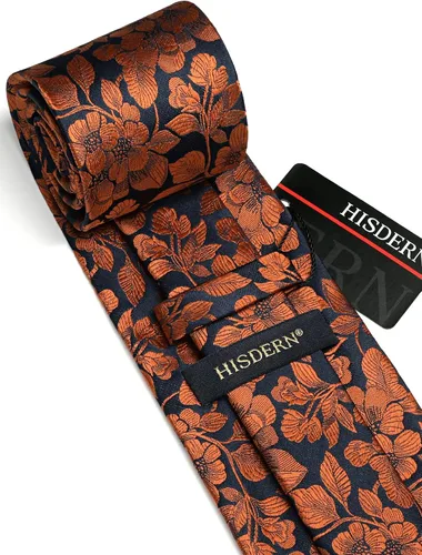 Miniatura 27 de Corbatas florales tejidas clásicas para hombre, corbata cuadrada de bolsillo, corbatas formales para hombres, boda con pañuelo