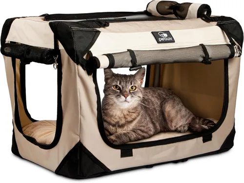 Miniatura 11 de Transportador de mascotas para gatos y perros, lado suave, mediano de 20 x 13 x 13 pulgadas, se adapta a la mayoría de gatos o perros pequeños