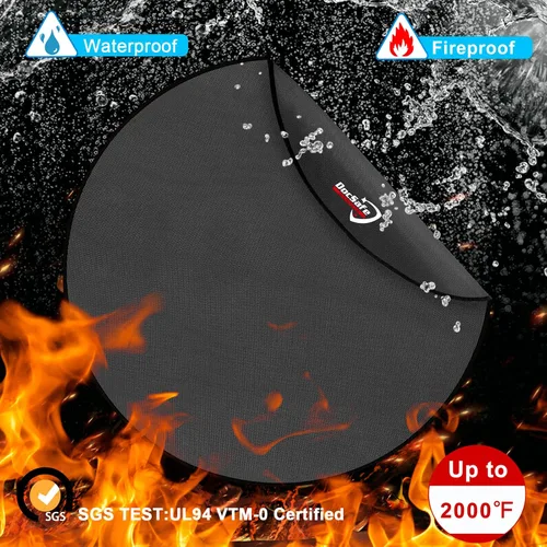 Miniatura 4 de DocSafe Alfombrilla grande para debajo de la parrilla, 48 pulgadas, cuadrada y redonda