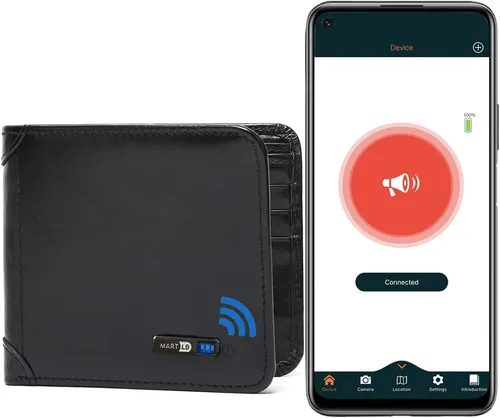 1 billetera inteligente para hombres, cartera de rastreador, tarjetero con rastreador, rastreador de tarjetas GPS, regalo de Navidad para hombres