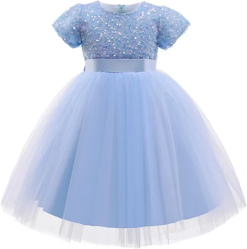 Miniatura 2 de NNJXD Vestido de princesa para niña, vestido de tul para fiesta de boda
