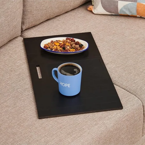 Miniatura 6 de Bandeja funcional de madera para sofá Mesa de brazo de sofá Bandeja de brazo de sofá ajustable Mesa auxiliar de sofá Bandeja