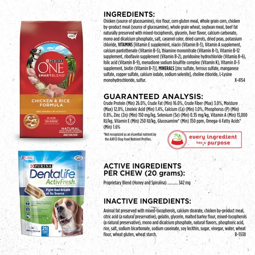 Miniatura 8 de DentaLife Purina Paquete de alimentos secos para perros adultos y golosinas, una fórmula de pollo y arroz ActivFresh
