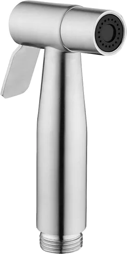 Miniatura 10 de Cabezal rociador de acero inoxidable con agarre térmico - Pulverizador de bidet con acabado cromado cepillado - Shattaf para pañales de tela