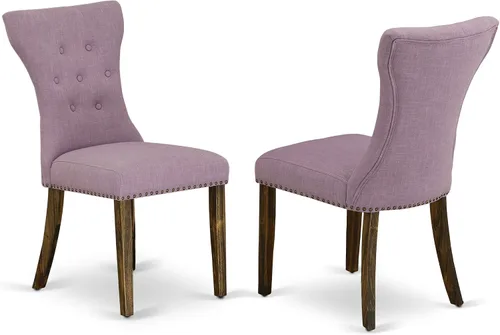 Miniatura 4 de East West Furniture F2GA5-740 - Juego de mesa de cocina de 5 piezas para 4 personas, incluye una mesa de comedor redonda con pedestal y 4 sillas