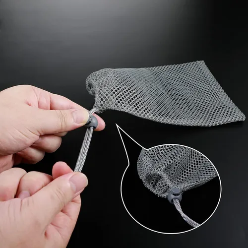 Miniatura 4 de TecUnite 10 bolsas de malla con cordón, bolsas de lavandería grandes de malla de nailon para regalo, bolsa para lavavajillas con cordón deslizante