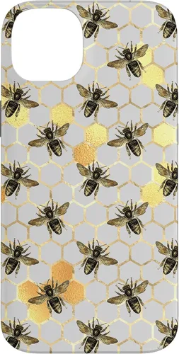 Miniatura 15 de iPhone 12 Pro Max Bumble Bee - Honeycomb Apicultor amarillo Abeja patrón caso