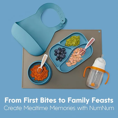 Miniatura 9 de Juego de cucharas para bebé NumNum, cucharas pre-silicona GOOtensils para niños de 6+ meses - Primera etapa, destete guiado por el bebé (BLW)